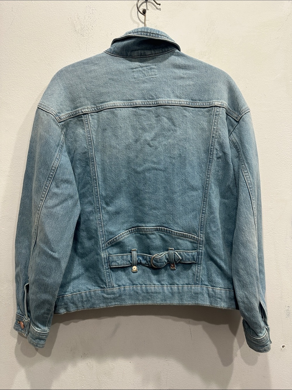 Anthro Pilcro Comeback Boyfriend Denim Jean Jacket size xs light blue pockets - Picture 6 of 10